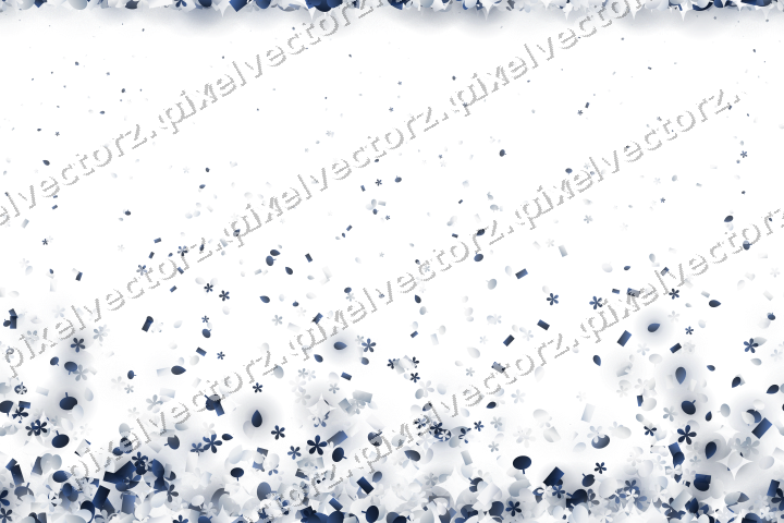 Seamless rising glitter in dark blue on a transparent background