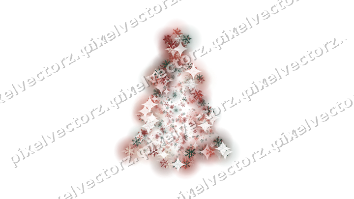 Seamless glitter christmas tree on a transparent background