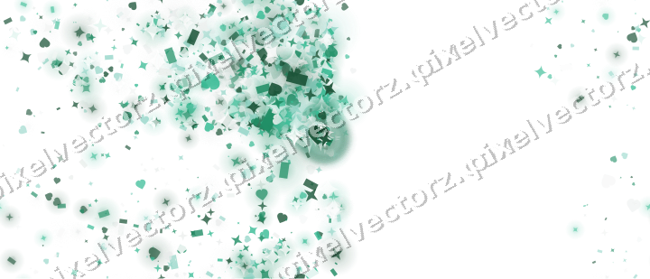 Nahtloser Glitzerfächer aus Sternen und Funken auf transparentem Grund
