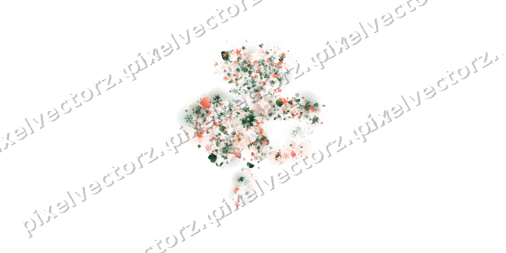 Seamless glitter shamrock in dark green on a transparent background