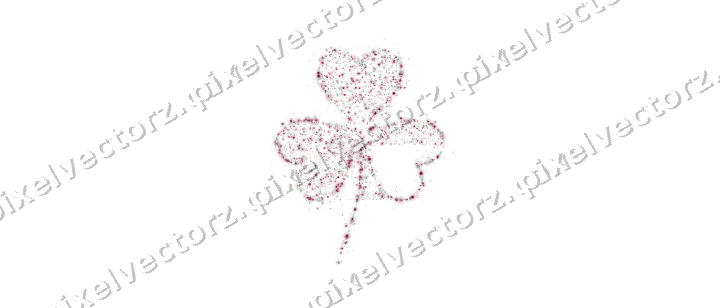Seamless glitter shamrock in dark pink on a transparent background