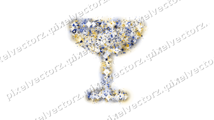Seamless glitter champagne coupe in amber on a transparent background