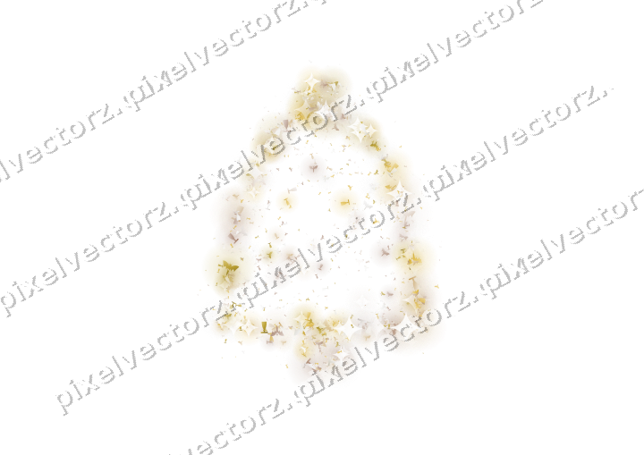 Seamless glitter bell in amber on a transparent background