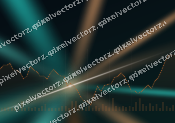 Leuchtender Neon Diagramm Hintergrund in Orange und Petrol