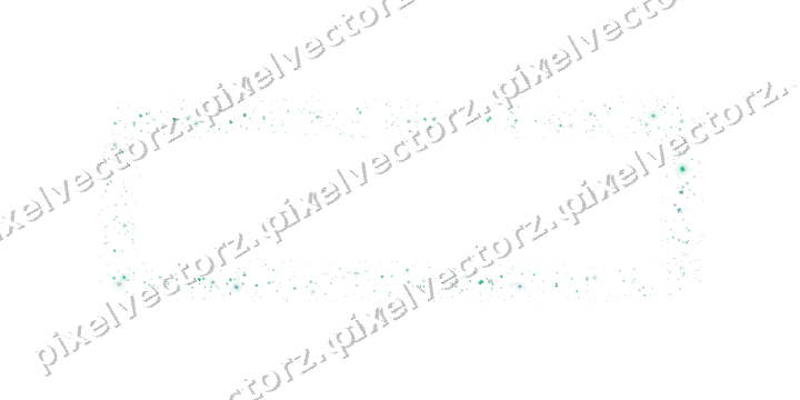 Seamless glitter frame of stars and bells on a transparent background