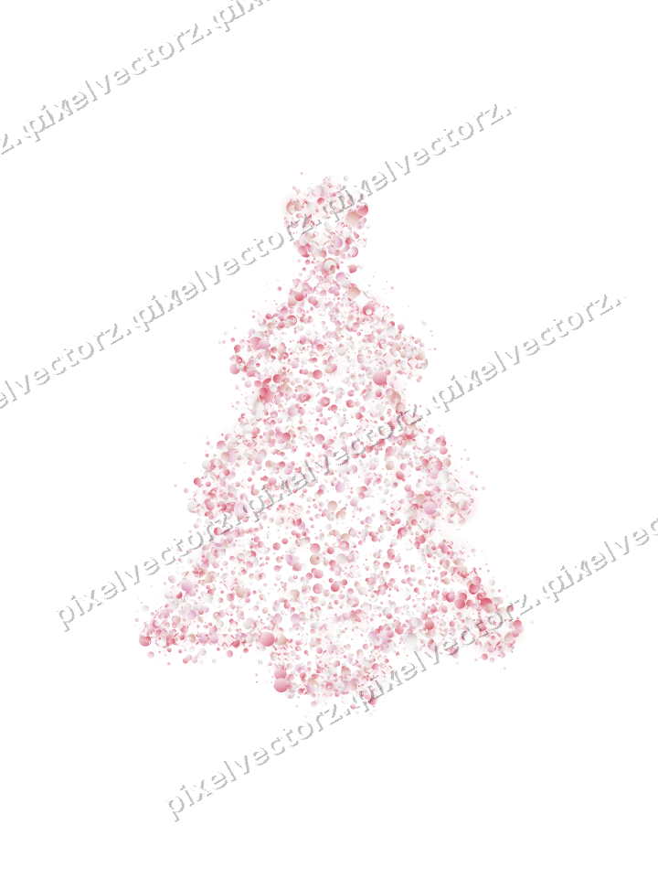 Seamless glitter christmas tree of dots on a transparent background