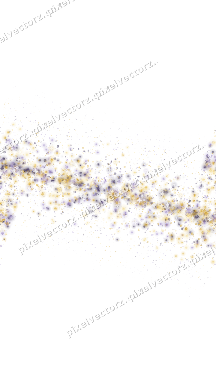 Seamless glitter band of snowflakes on a transparent background