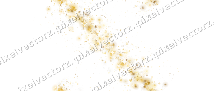 Seamless glitter band of snowflakes on a transparent background