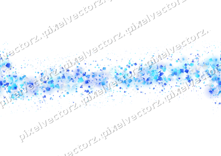 Seamless glitter band in cyan and blue on a transparent background