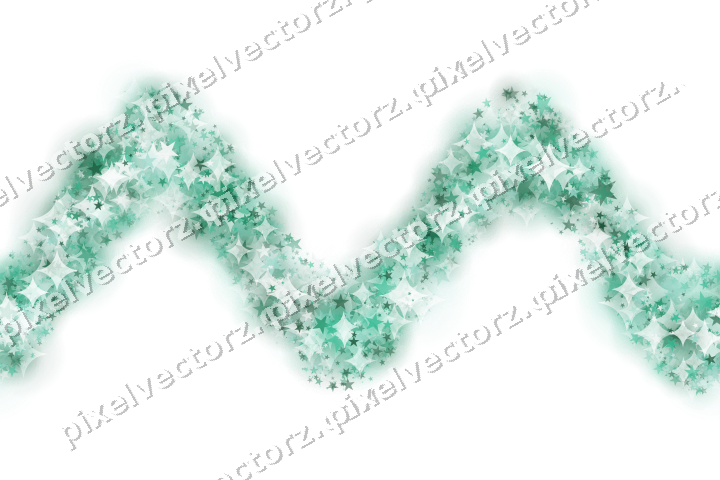Nahtlose Glitzerwelle aus Sternen auf transparentem Grund