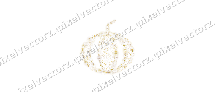Seamless glitter pumpkin of droplets on a transparent background