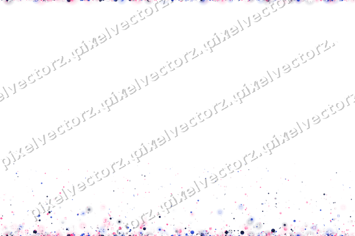 Seamless rising glitter in pink and blue on a transparent background