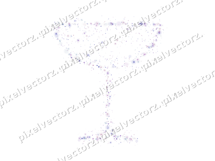Seamless glitter champagne coupe in purple on a transparent background