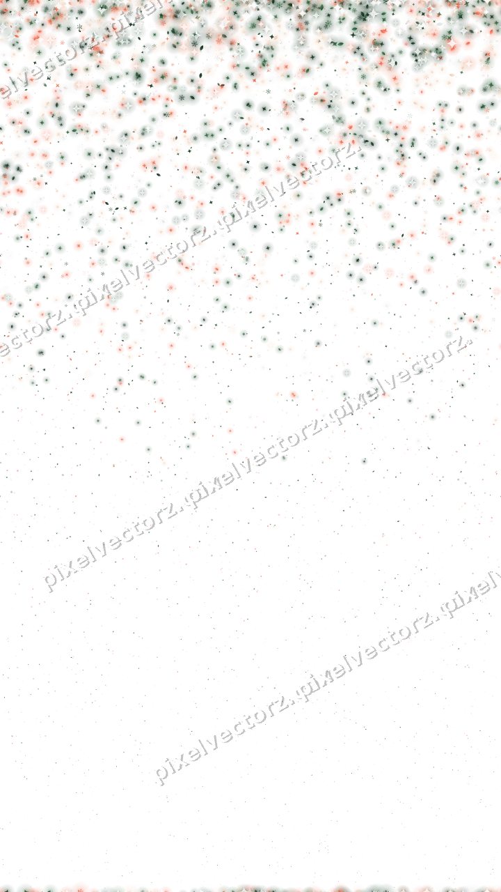 Seamless falling glitter in dark green on a transparent background