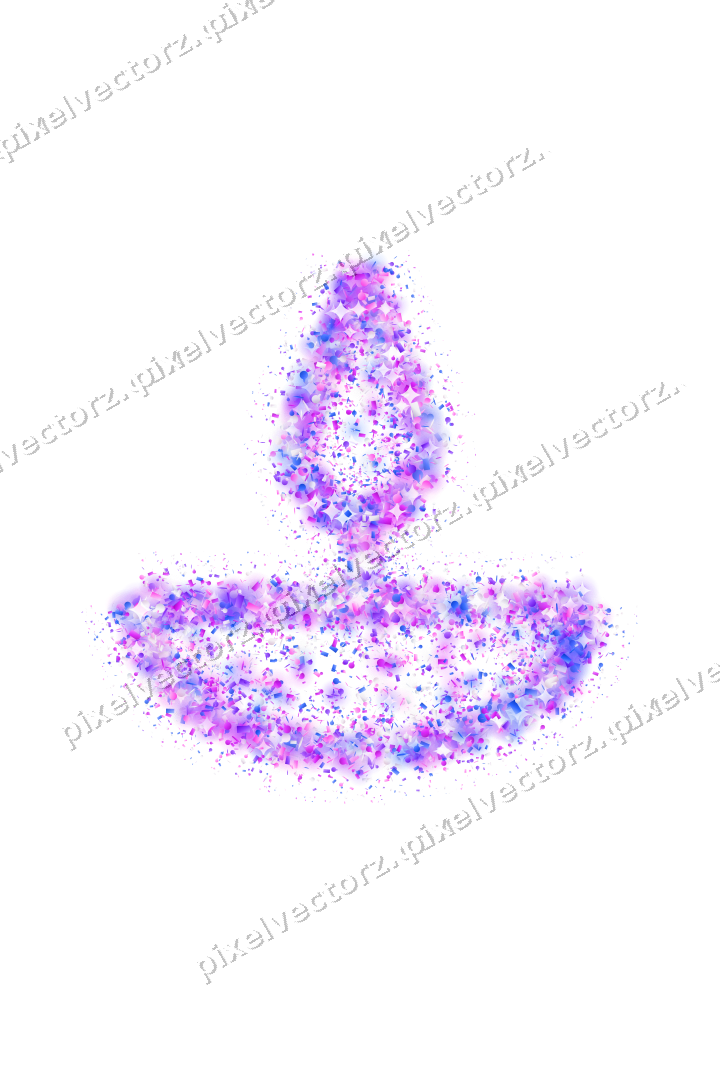 Seamless glitter diya lamp in purple on a transparent background