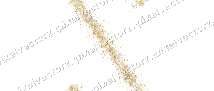 Seamless glitter band of diamonds in amber on a transparent background