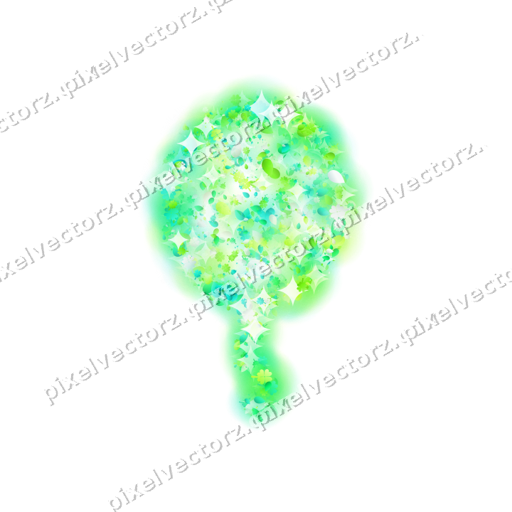 Seamless glitter balloon in green and lime on a transparent background