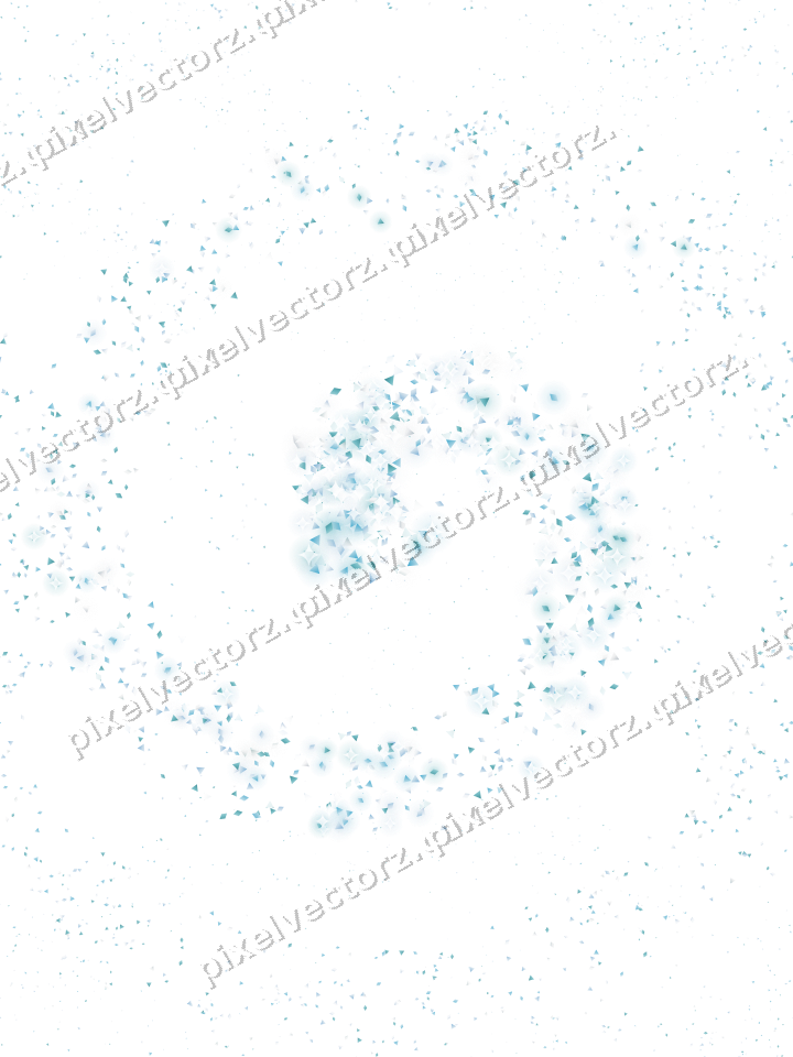 Seamless glitter spiral in cyan on a transparent background