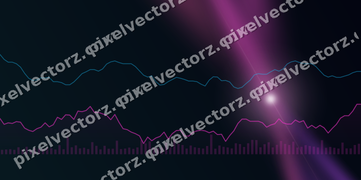 Leuchtender Neon Diagramm Hintergrund in Magenta und Violett