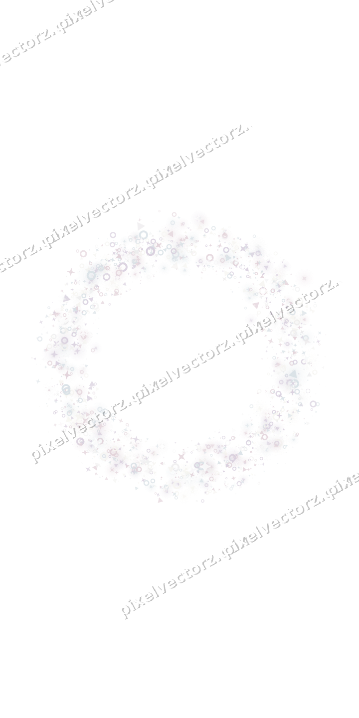 Nahtloser Glitzerkranz aus Sternen und Ringen auf transparentem Grund