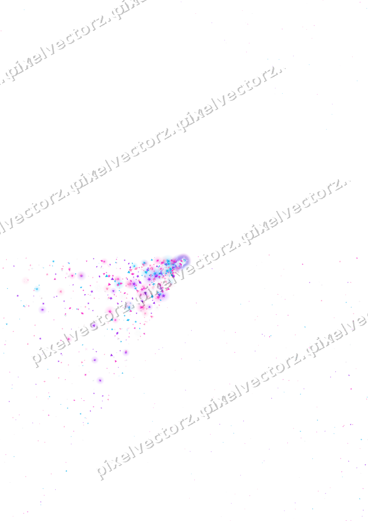 Seamless glitter corner in magenta on a transparent background