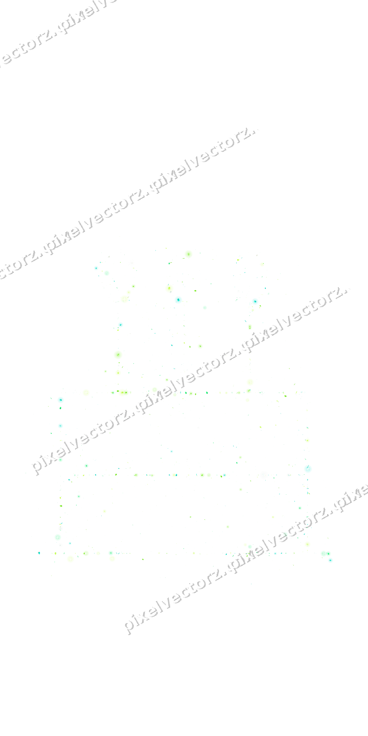 Seamless glitter birthday cake in green on a transparent background