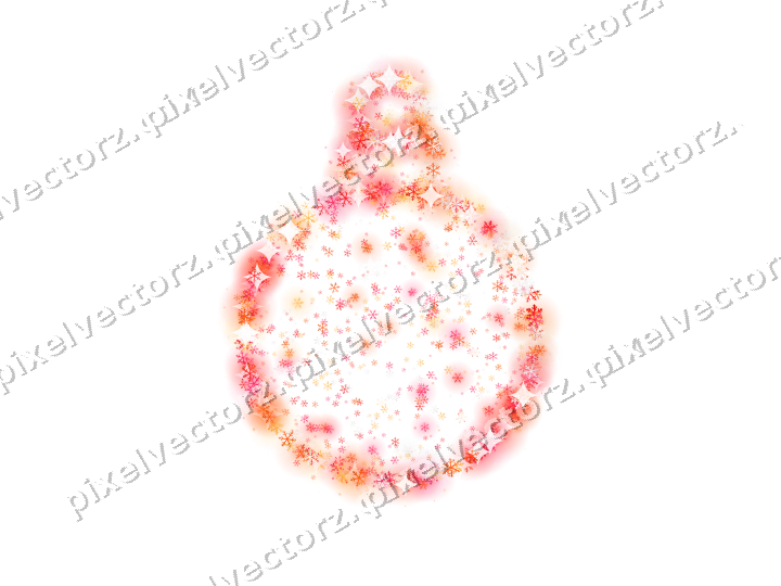 Seamless glitter bauble of snowflakes on a transparent background