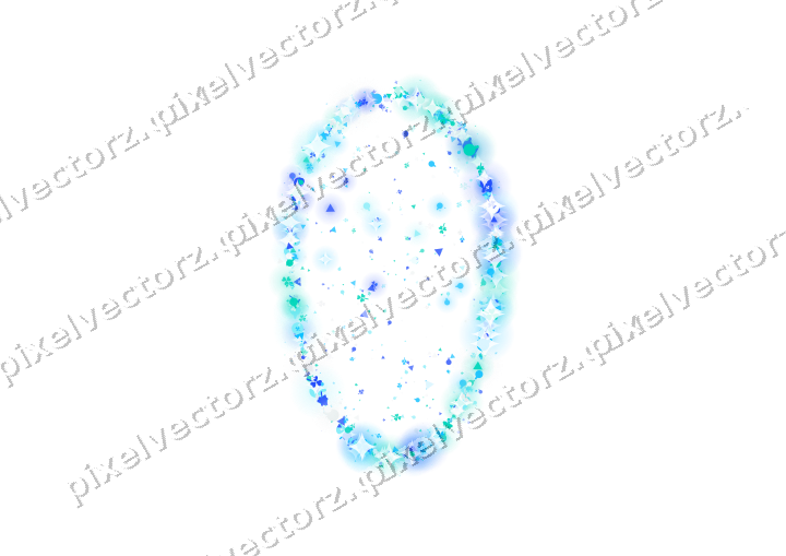 Seamless glitter easter egg in cyan on a transparent background