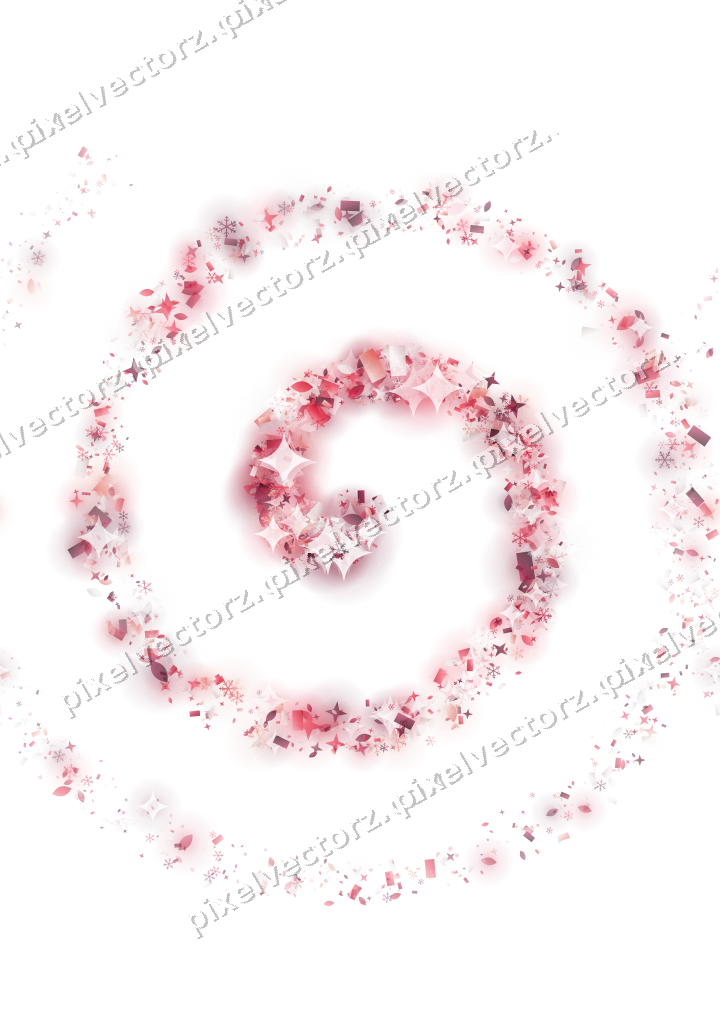 Nahtlose Glitzerspirale in Rosa und Rot auf transparentem Grund