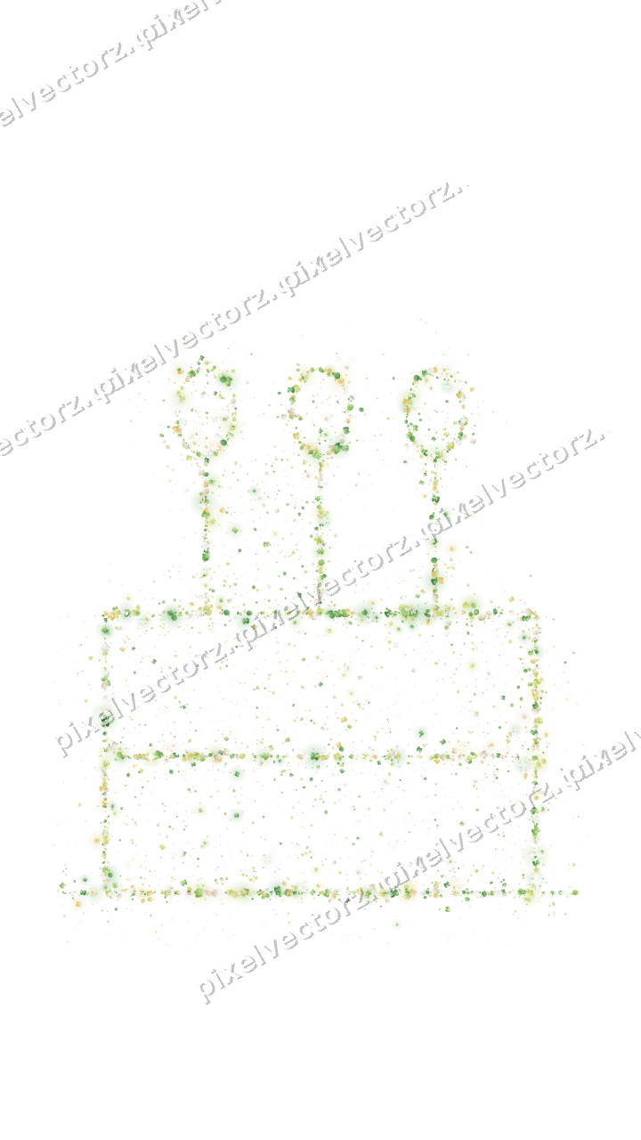 Seamless glitter birthday cake in lime on a transparent background