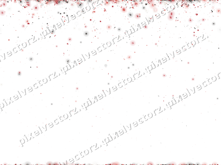 Seamless falling glitter in red on a transparent background