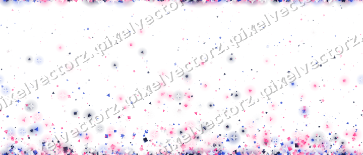Seamless rising glitter of stars and gifts on a transparent background
