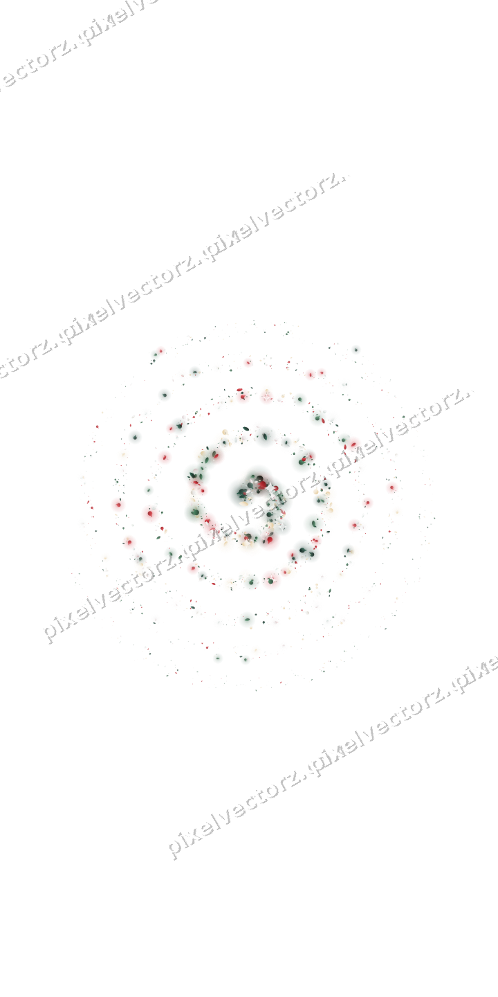 Seamless glitter spiral in dark green on a transparent background