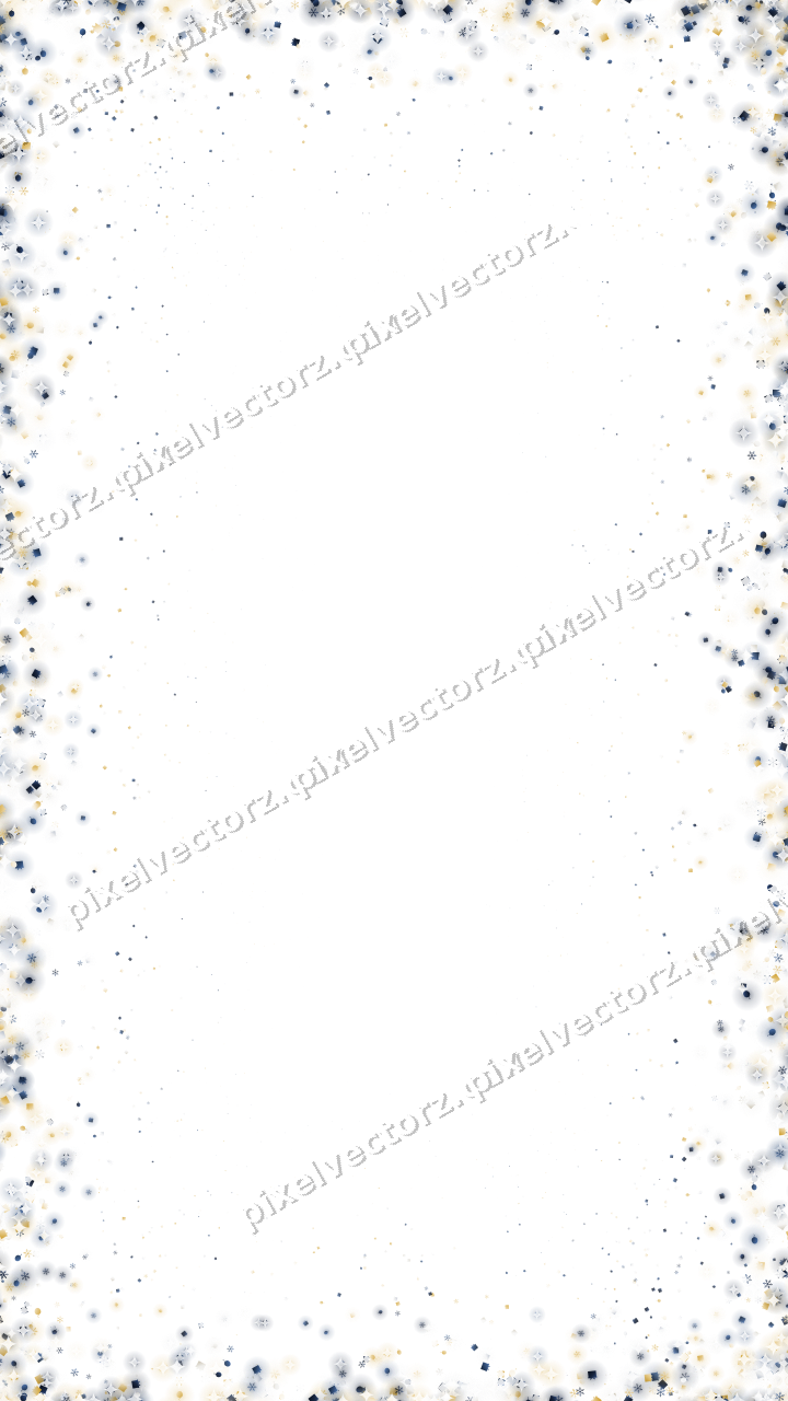 Seamless glitter vignette in dark blue on a transparent background