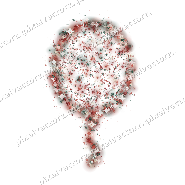 Seamless glitter balloon of shamrocks on a transparent background