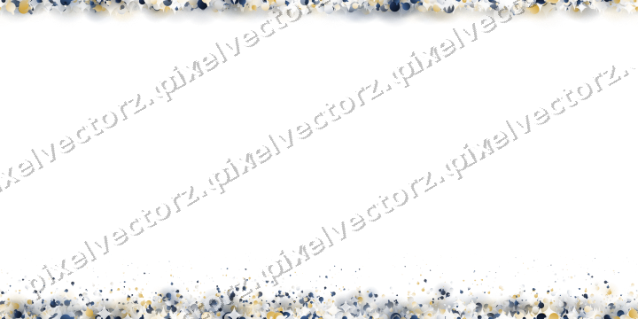 Seamless glitter border of baubles on a transparent background