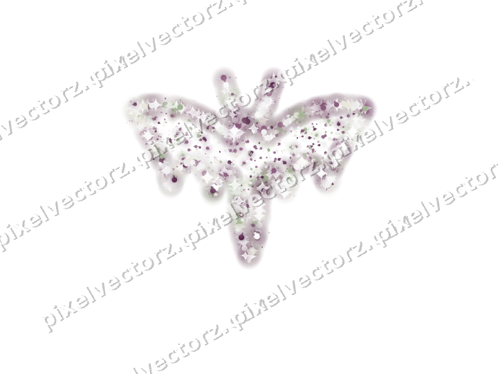 Seamless glitter bat of baubles on a transparent background