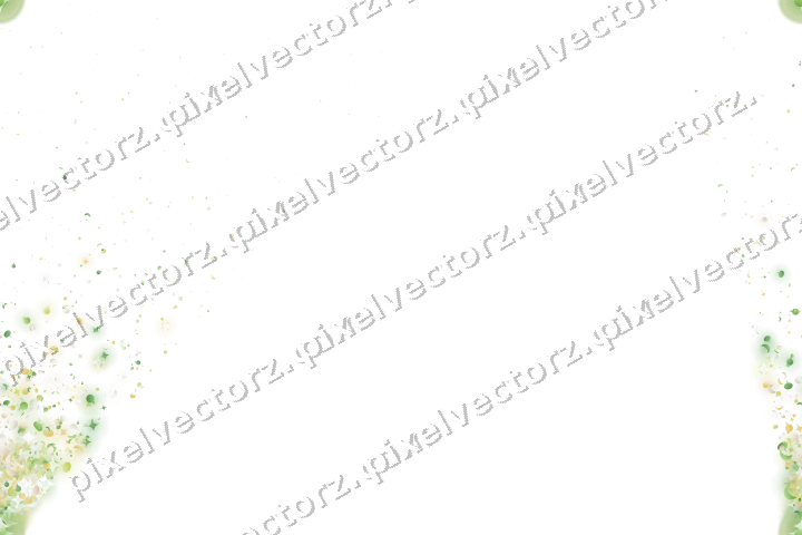 Seamless glitter corner in lime and yellow on a transparent background