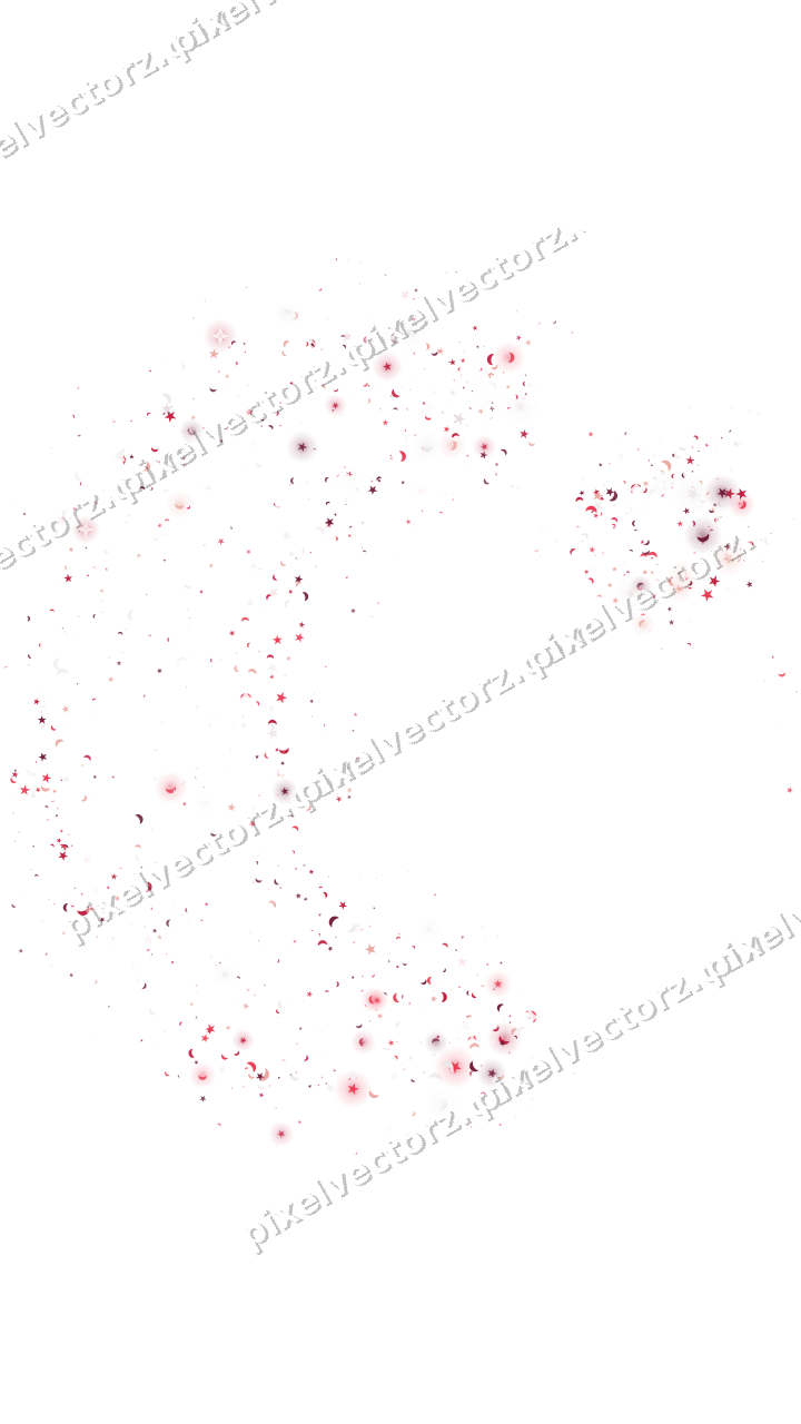 Seamless glitter crescent moon in pink on a transparent background
