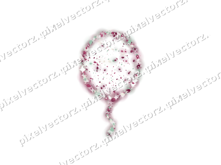 Seamless glitter balloon of eggs on a transparent background