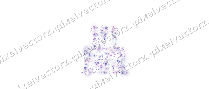 Seamless glitter birthday cake in purple on a transparent background