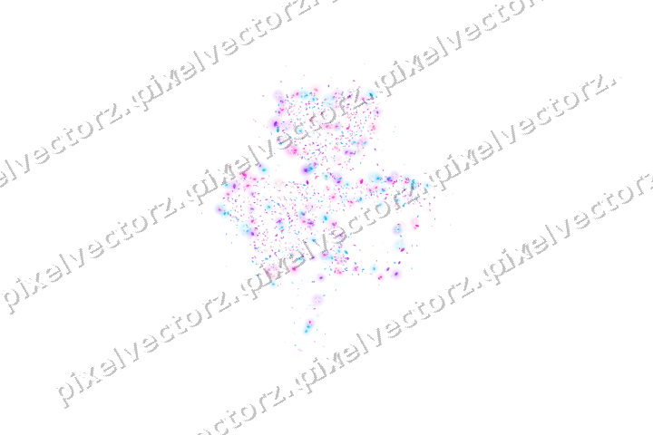 Seamless glitter shamrock of droplets on a transparent background