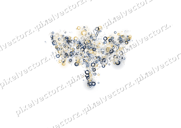 Seamless glitter bat of rings in dark blue on a transparent background