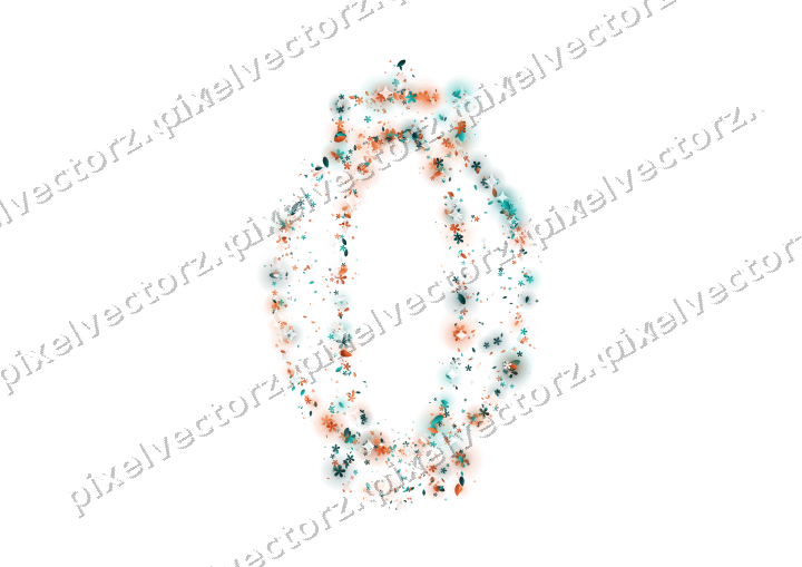 Seamless glitter lantern in orange on a transparent background