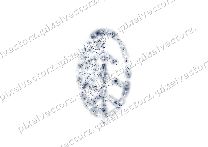 Seamless glitter leaf of stars on a transparent background