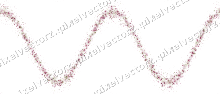 Seamless glitter wave in dark pink on a transparent background