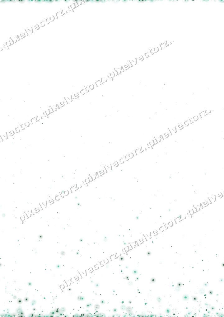 Seamless rising glitter of clovers on a transparent background