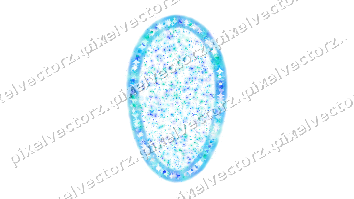 Seamless glitter easter egg in cyan on a transparent background