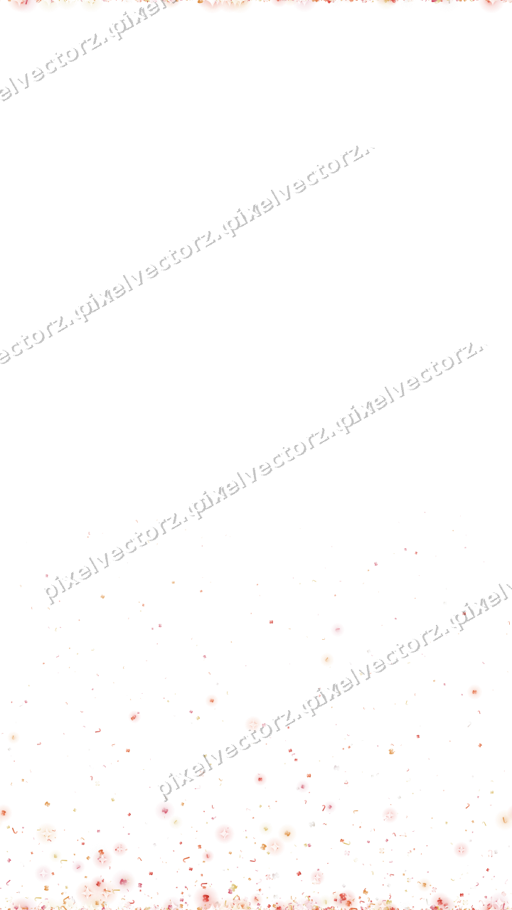 Seamless rising glitter in red and orange on a transparent background