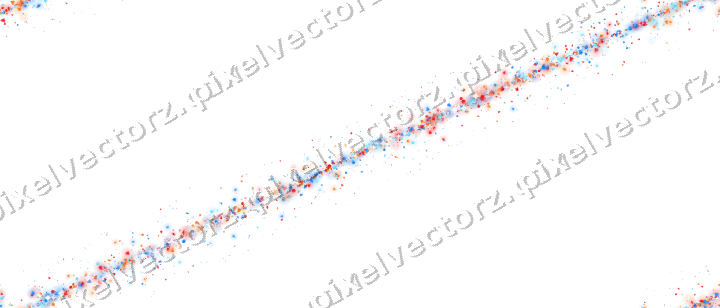 Seamless glitter band in blue and red on a transparent background